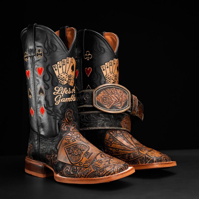 The Gambler 2.0”—— Royal Flush Country Cowboy Boots – goocaps