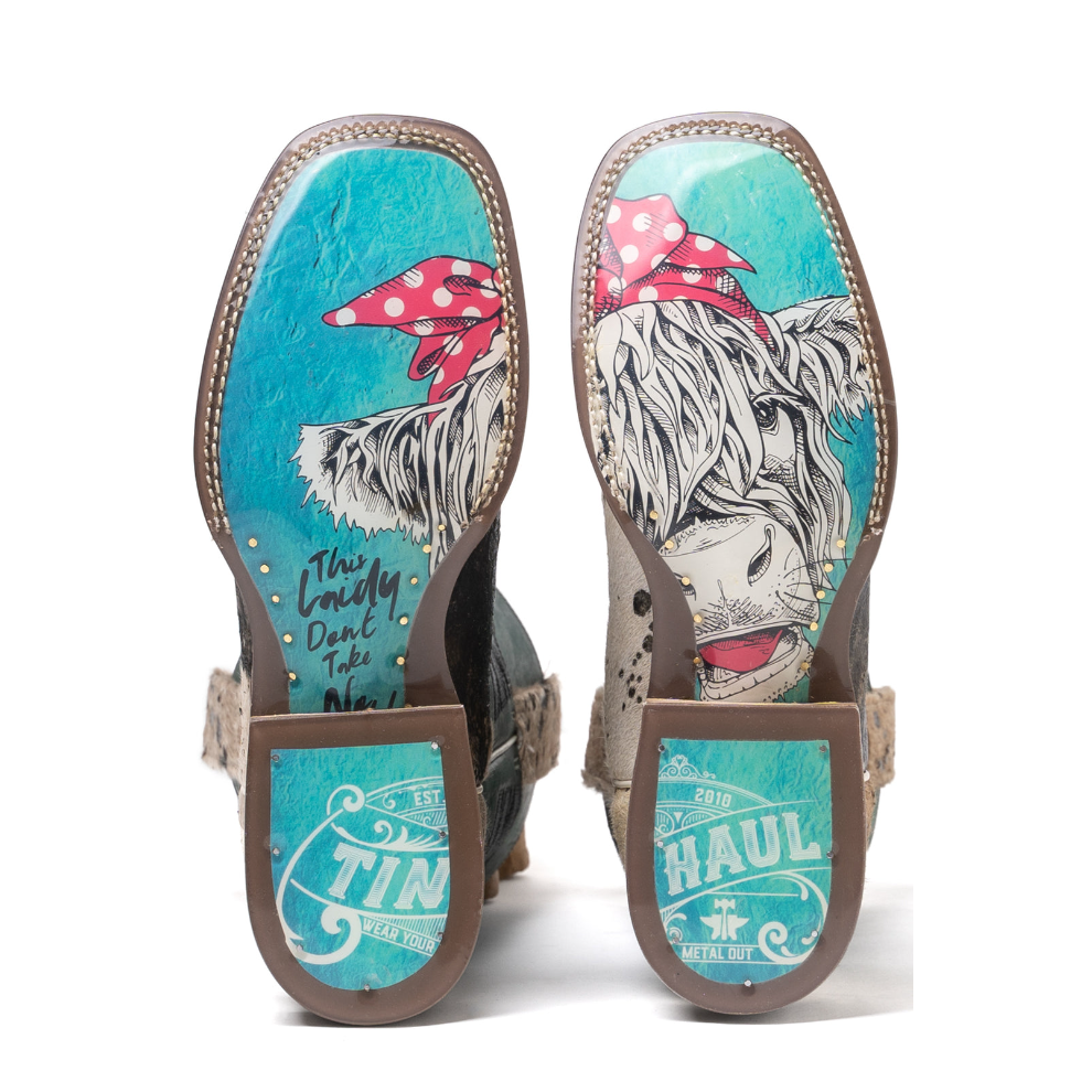 Women's Shaggy Spot Western Style Boots