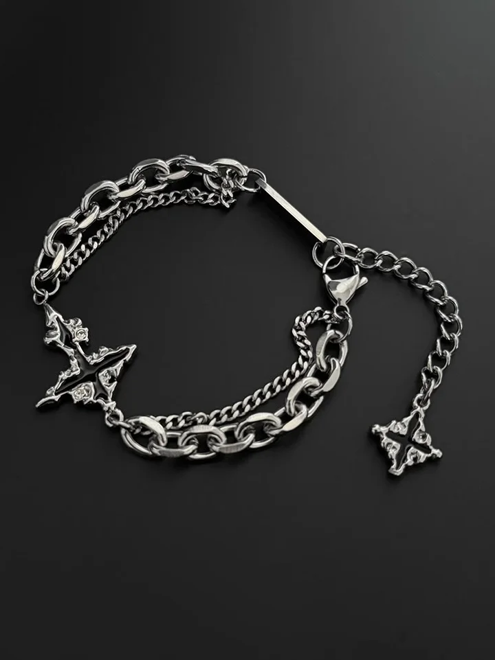 Punk Dark Dissolving Cross Bracelet