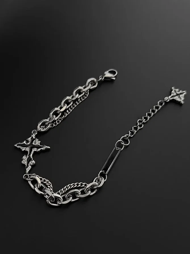 Punk Dark Dissolving Cross Bracelet