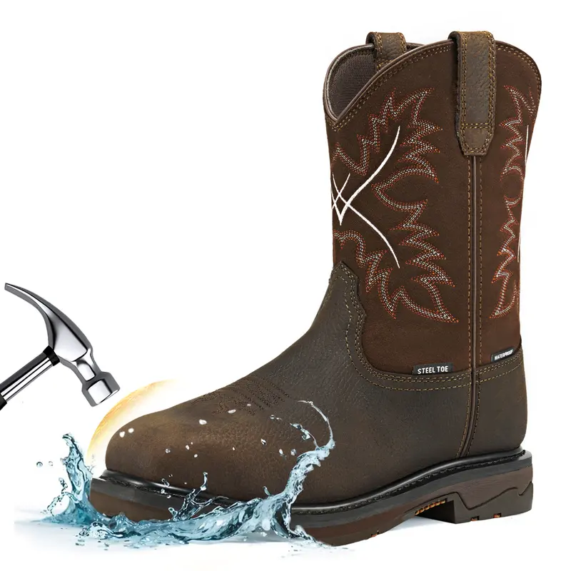 Men's Steel Toe Waterproof Work Boots - Square Toe