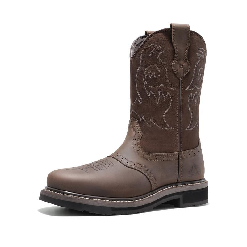 Western Square Toe Leather Work Boots