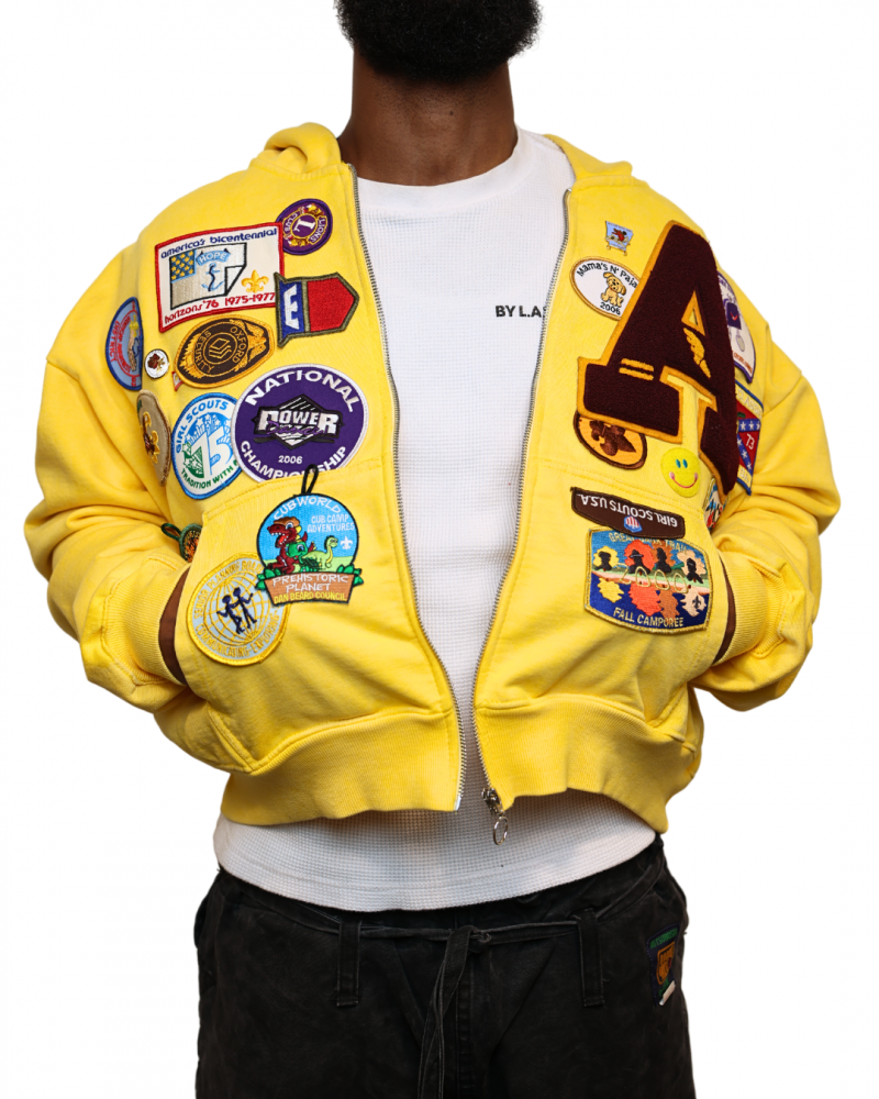 Men's Fashion Patchwork Hoodie Series -Blue