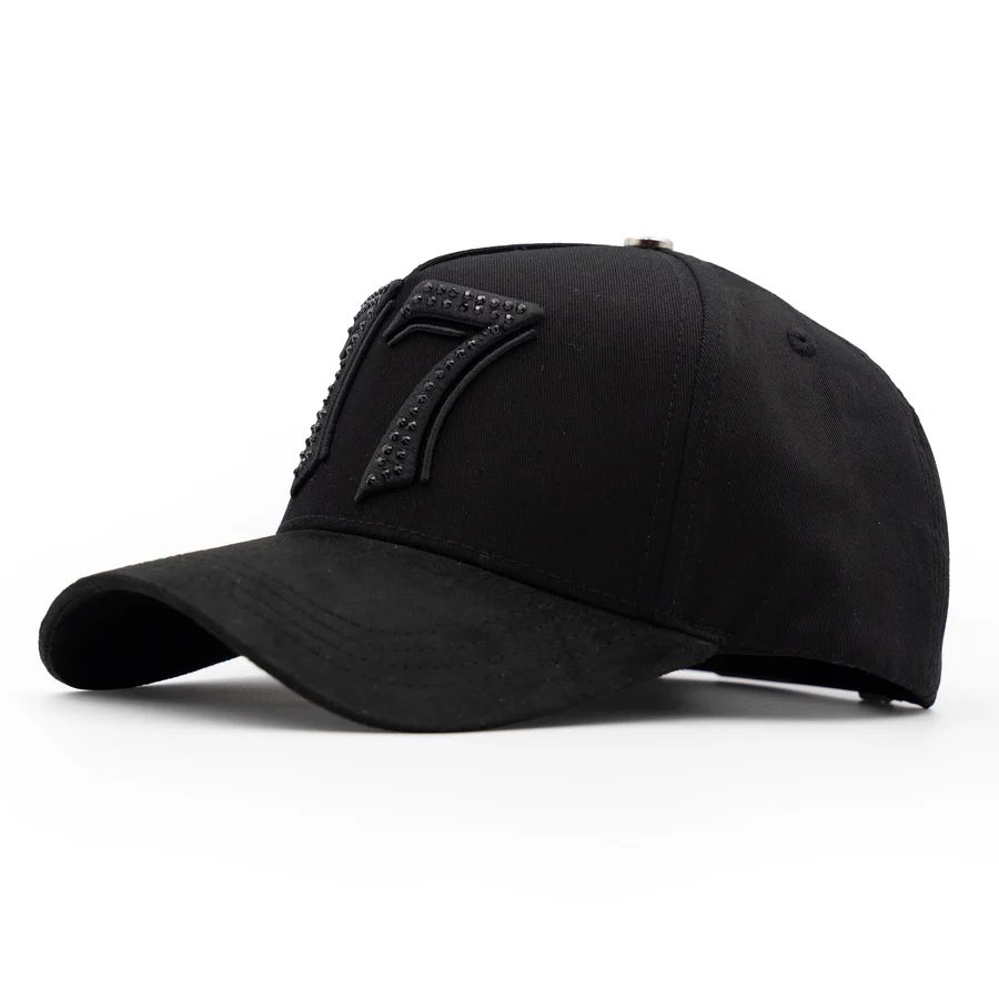 77 Black Snapback