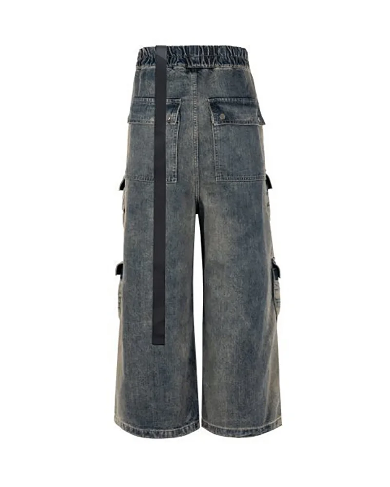Straight Loose Washed And Aged Work Men's Jeans
