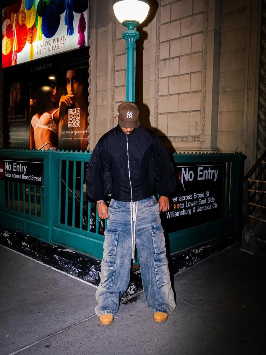 Straight Loose Washed And Aged Work Men's Jeans