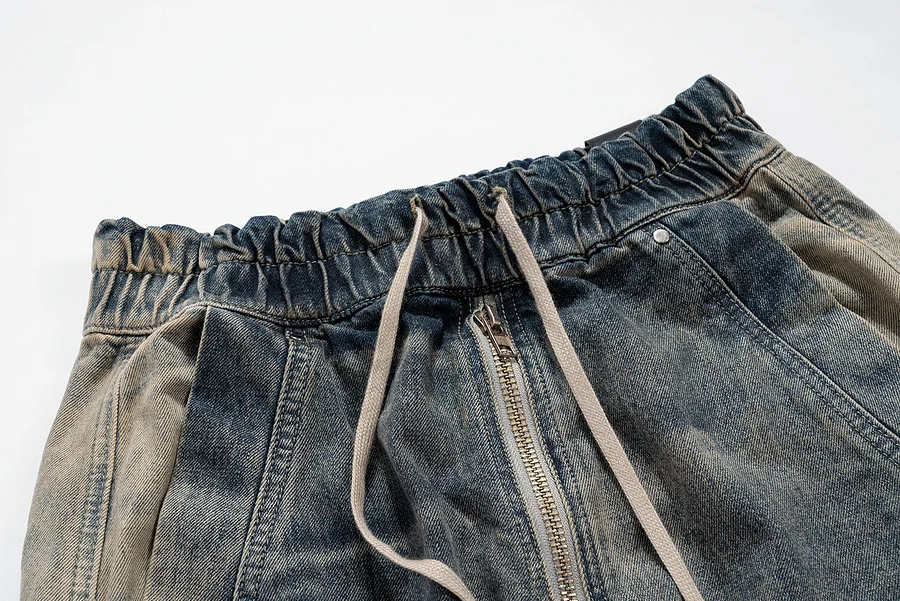 Straight Loose Washed And Aged Work Men's Jeans