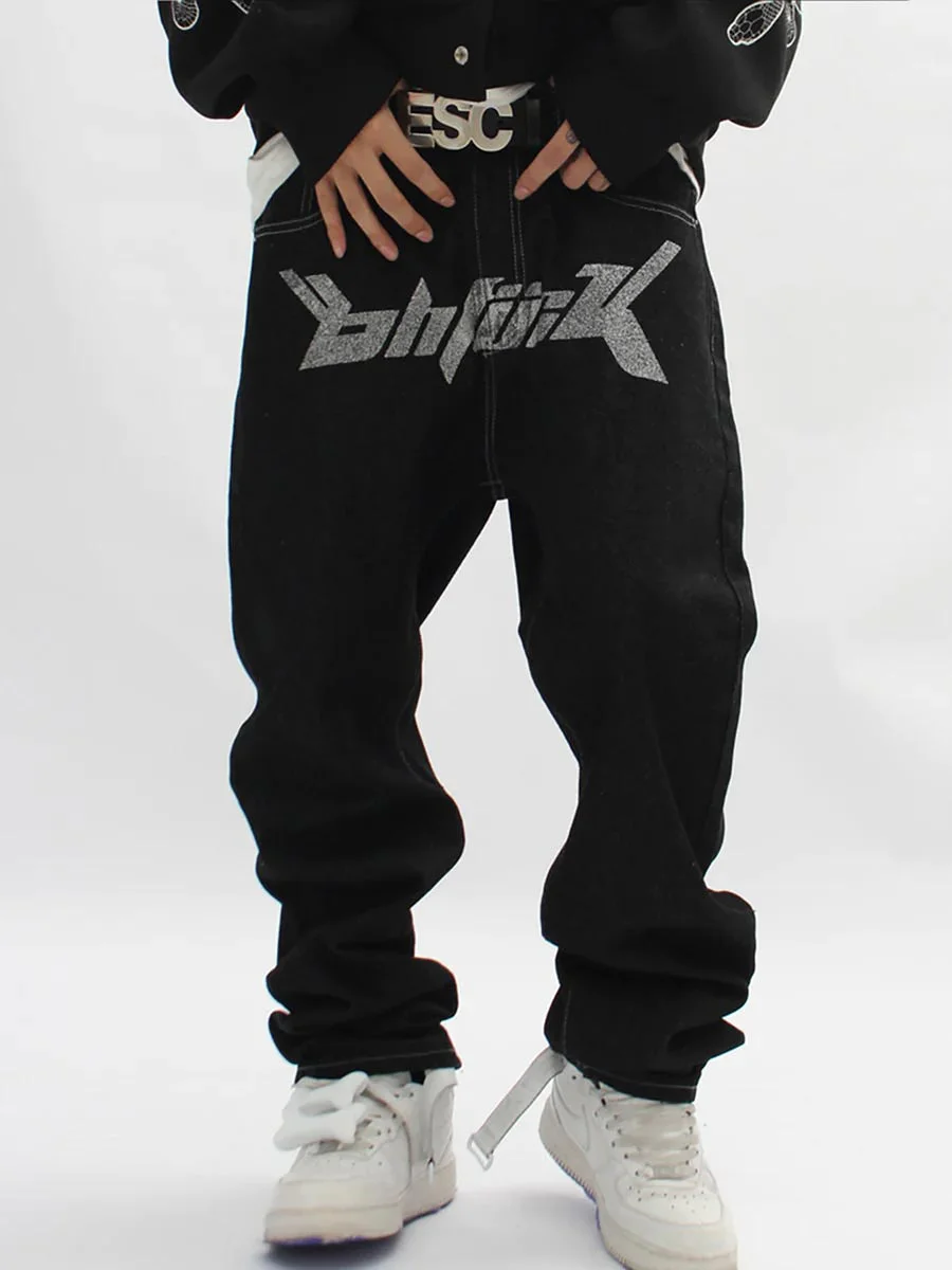 Hip Hop Street Printed Men's Jeans