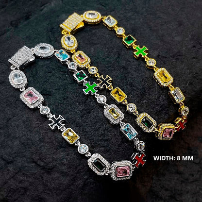 Colorful Gemstone Bracelet For Men Women