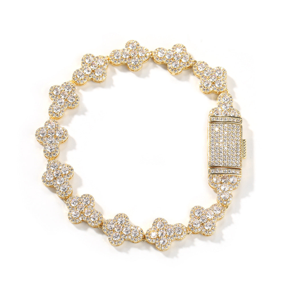 Unisex Iced Out Hip Hop Zirconia Cuban Chain