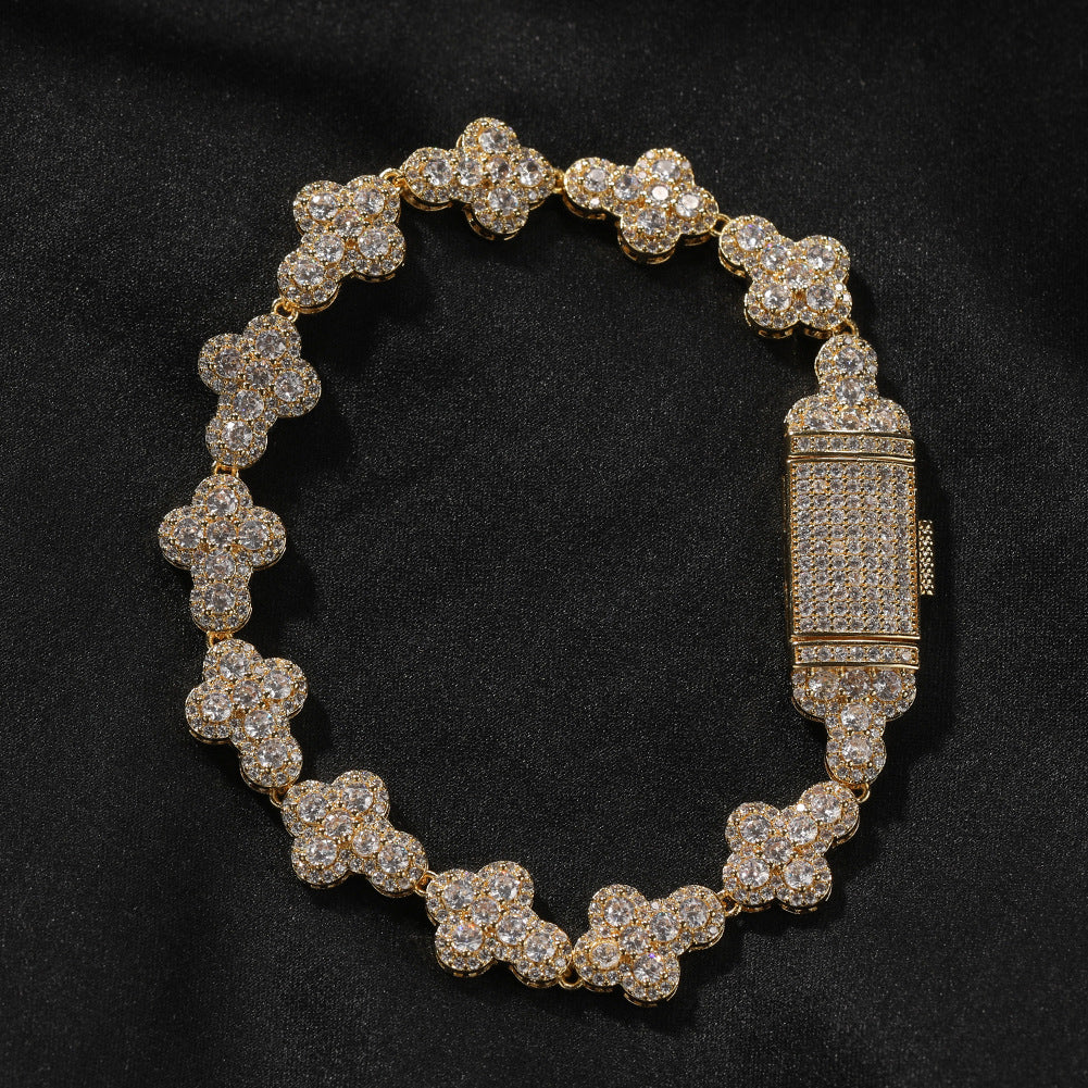Unisex Iced Out Hip Hop Zirconia Cuban Chain