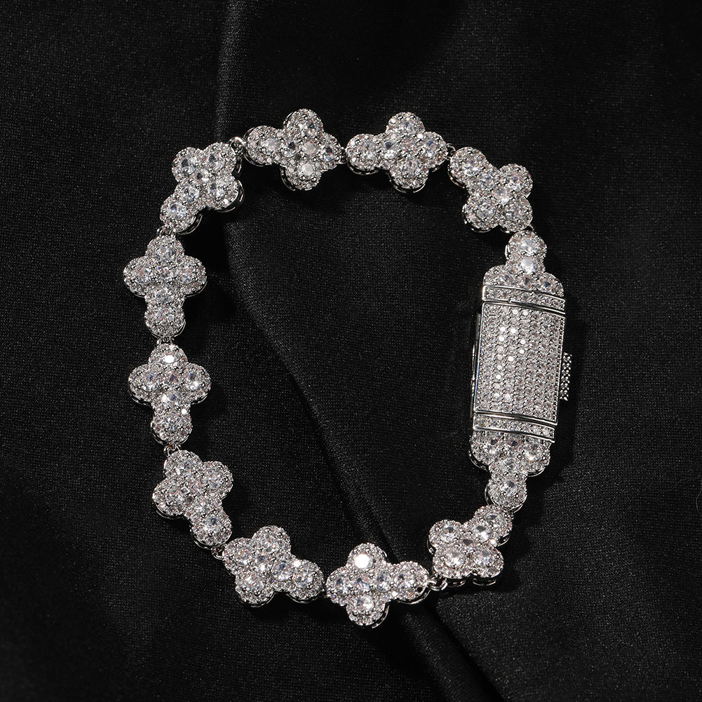 Unisex Iced Out Hip Hop Zirconia Cuban Chain