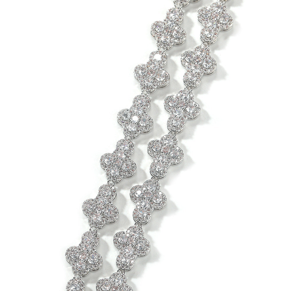Unisex Iced Out Hip Hop Zirconia Cuban Chain