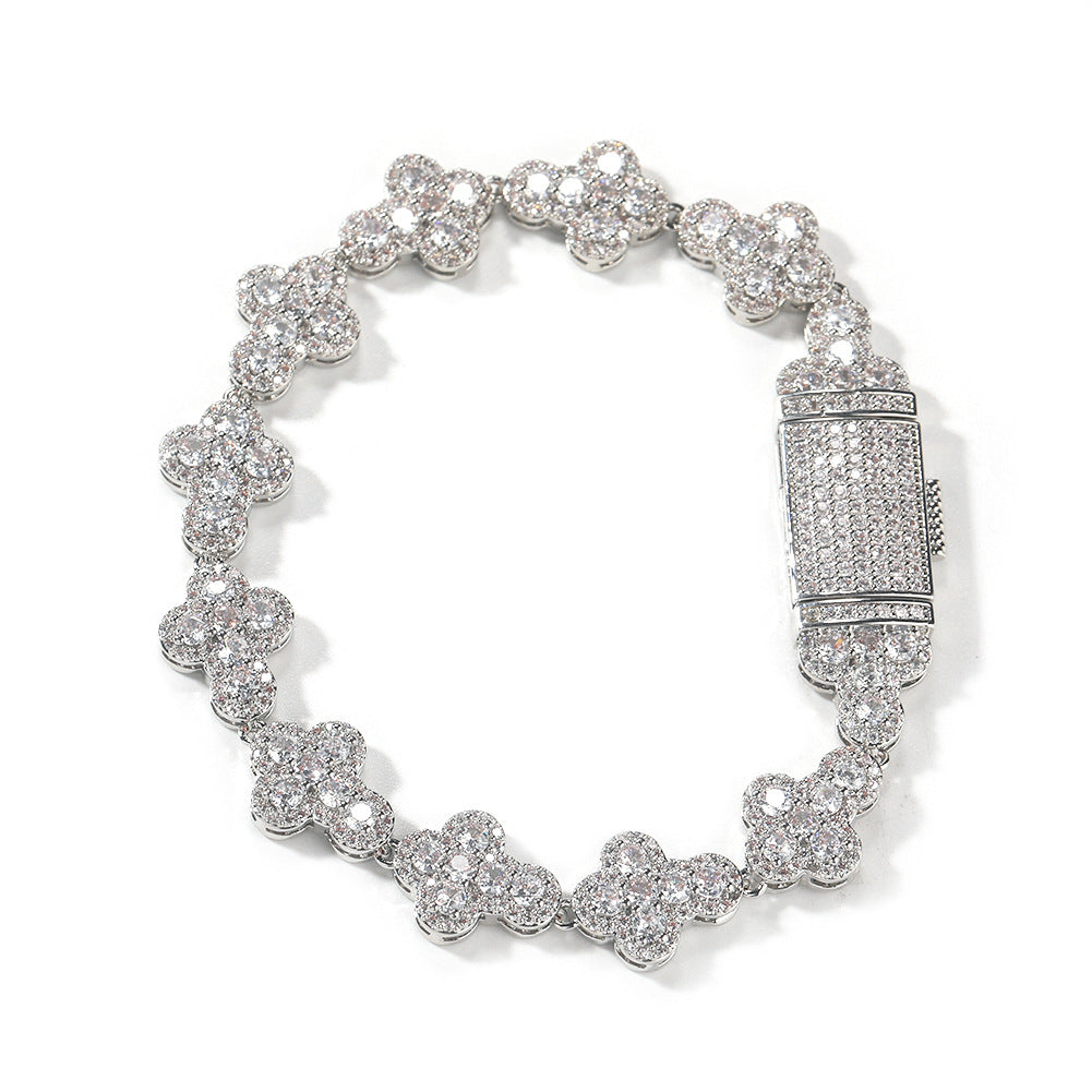 Unisex Iced Out Hip Hop Zirconia Cuban Chain