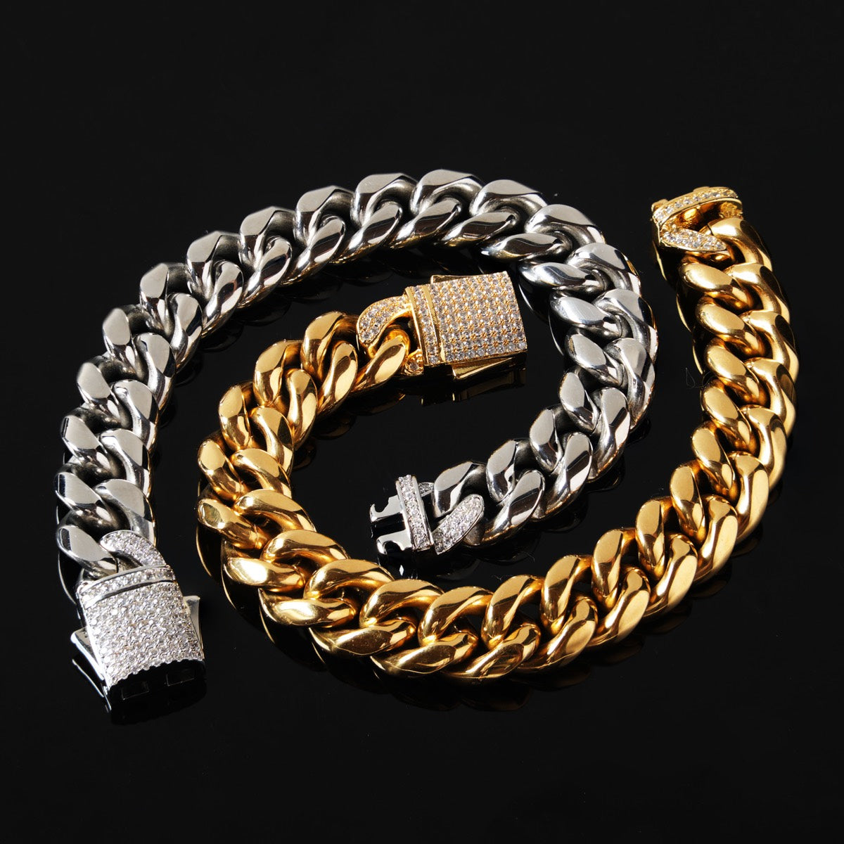 Cuban Link Chain Bracelet Hip Hop Jewelry