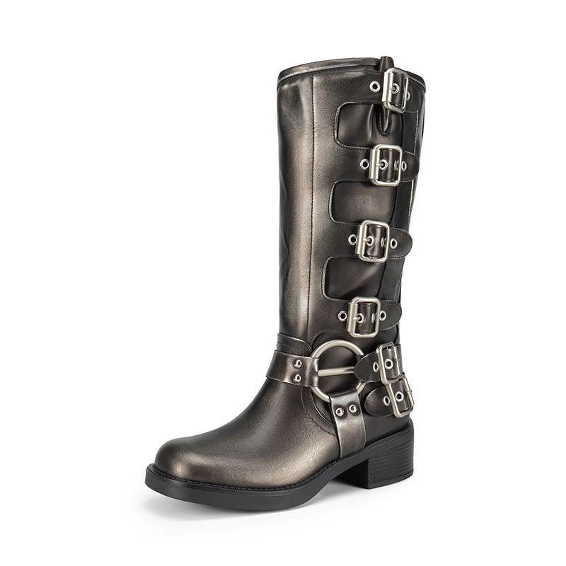 Square Toe Motorcycle Combat Melania Boot Boots