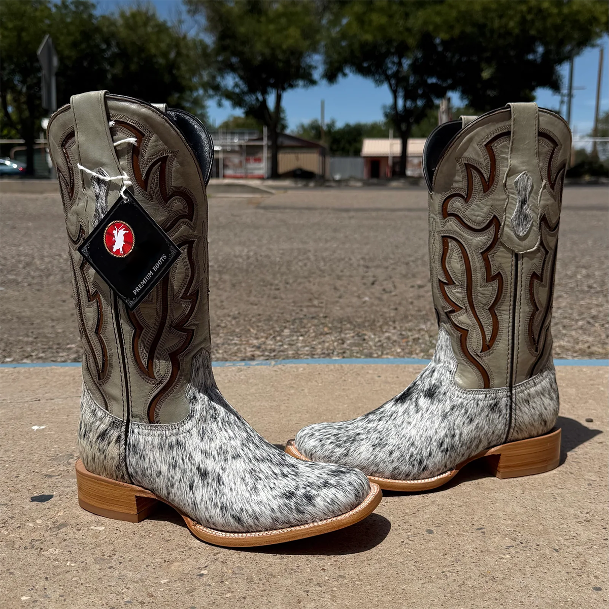 Hair-On Cowhide Boots
