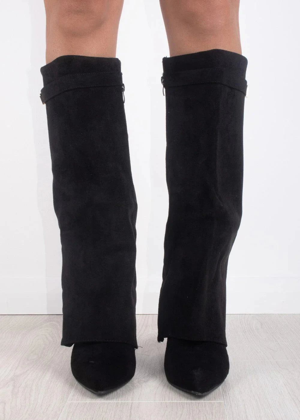 Shark Suede Knee High Boots