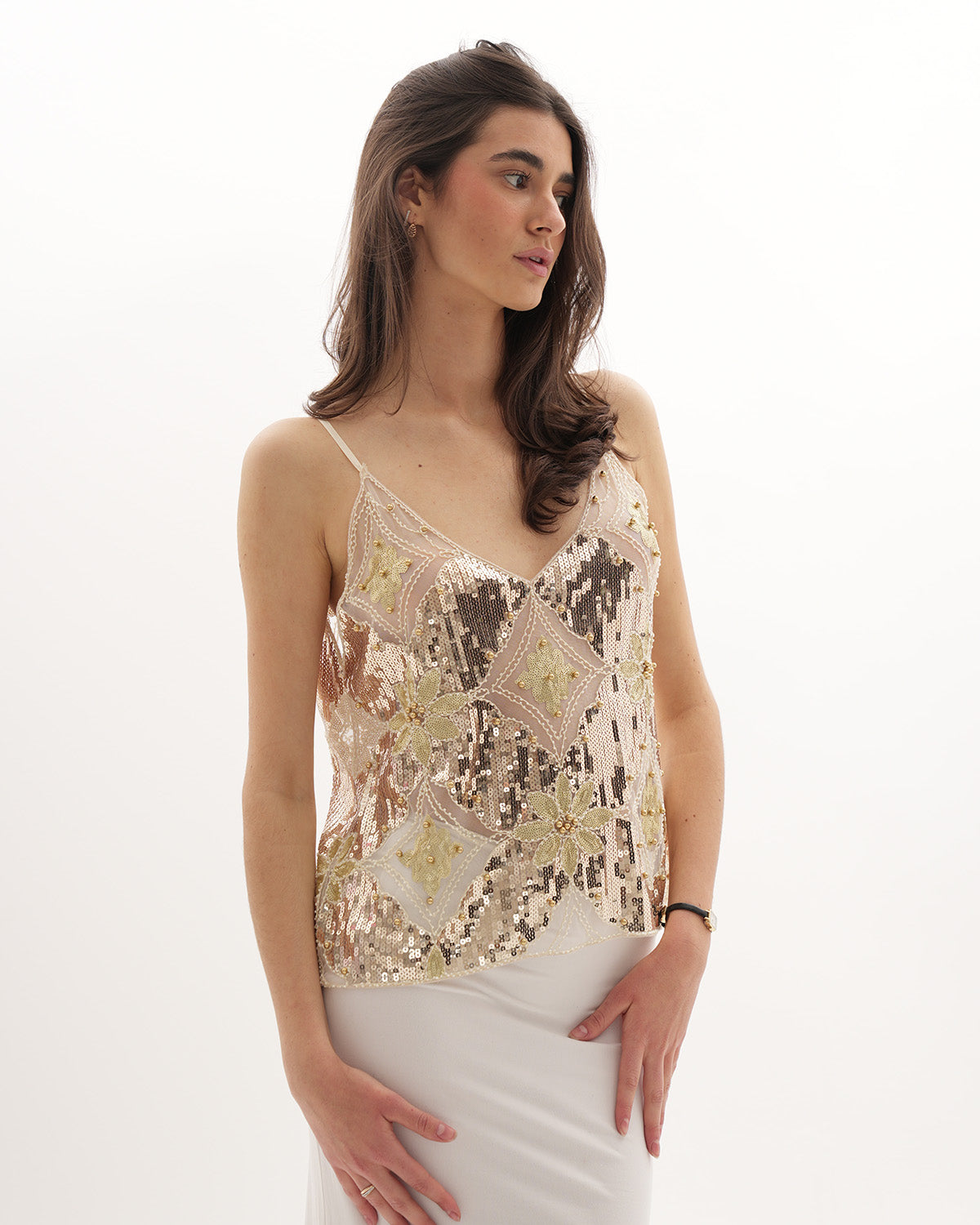 Sequin Embroidered Camisole
