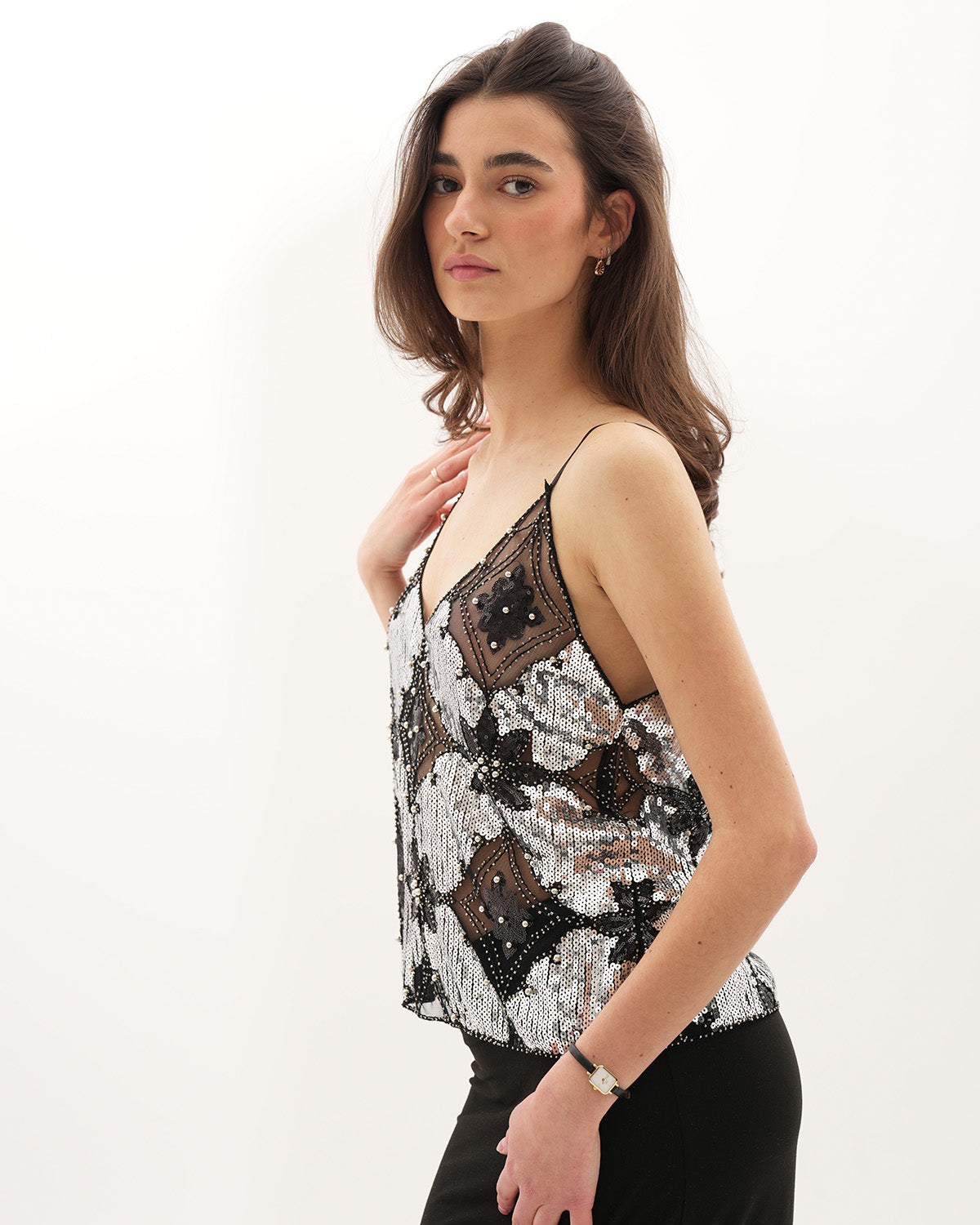 Sequin Embroidered Camisole