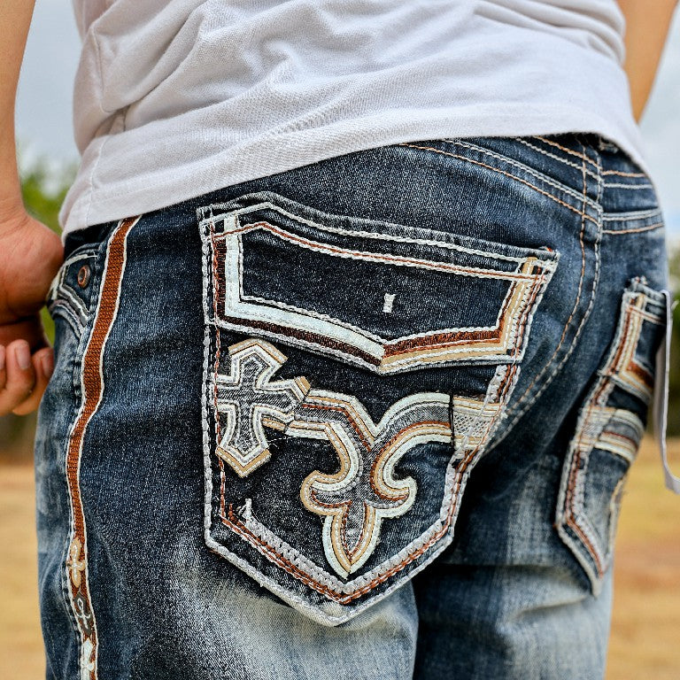 Men’s Straight Fit Dark Blue Jean