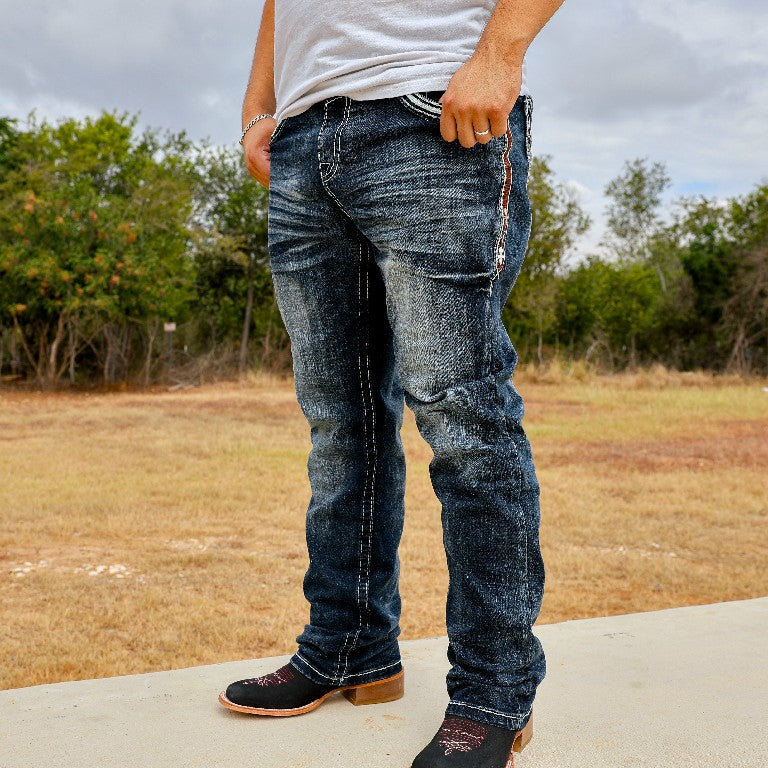 Men’s Straight Fit Dark Blue Jean