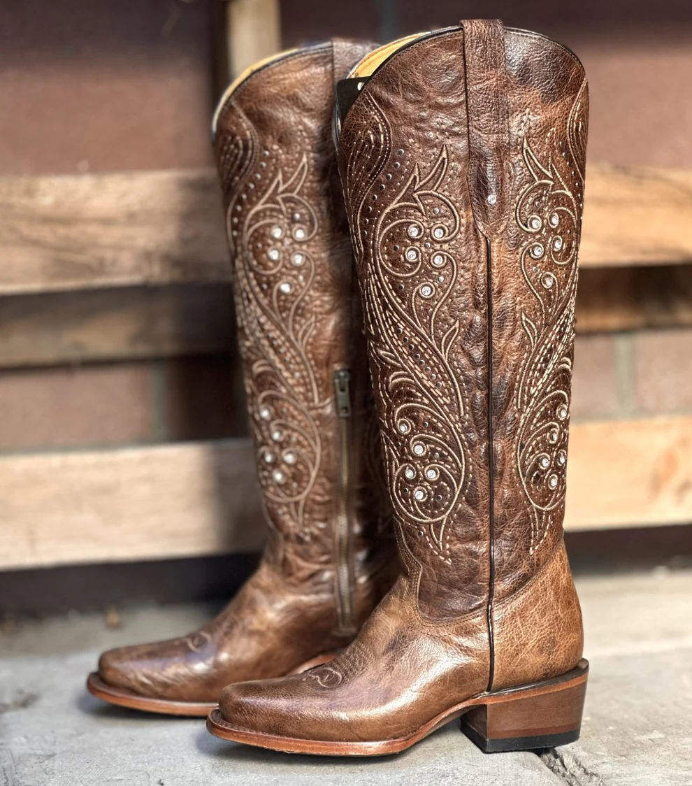 Bohemian High-heeled Cowboy Boots