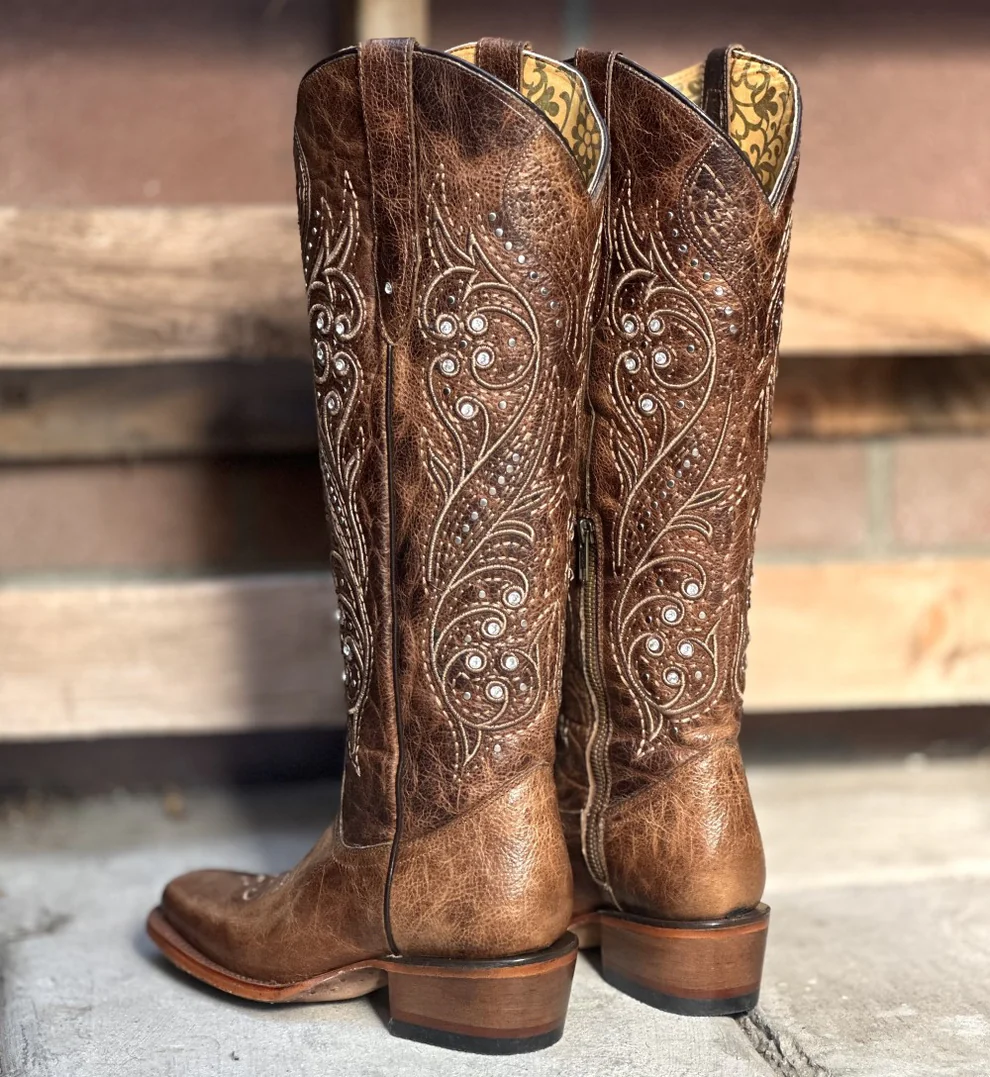 Bohemian High-heeled Cowboy Boots