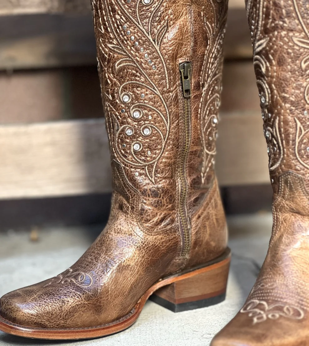 Bohemian High-heeled Cowboy Boots