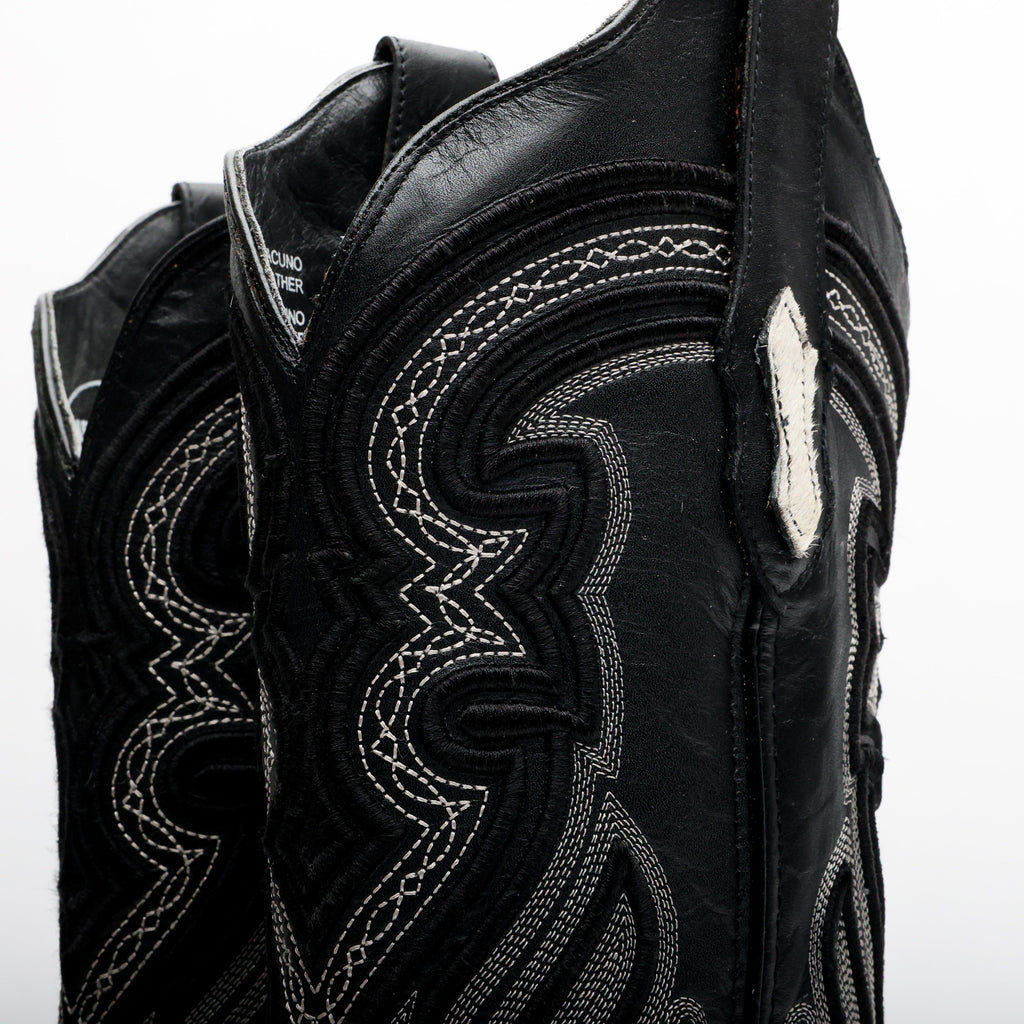 Genuine Cowhide Boots - Square Toe