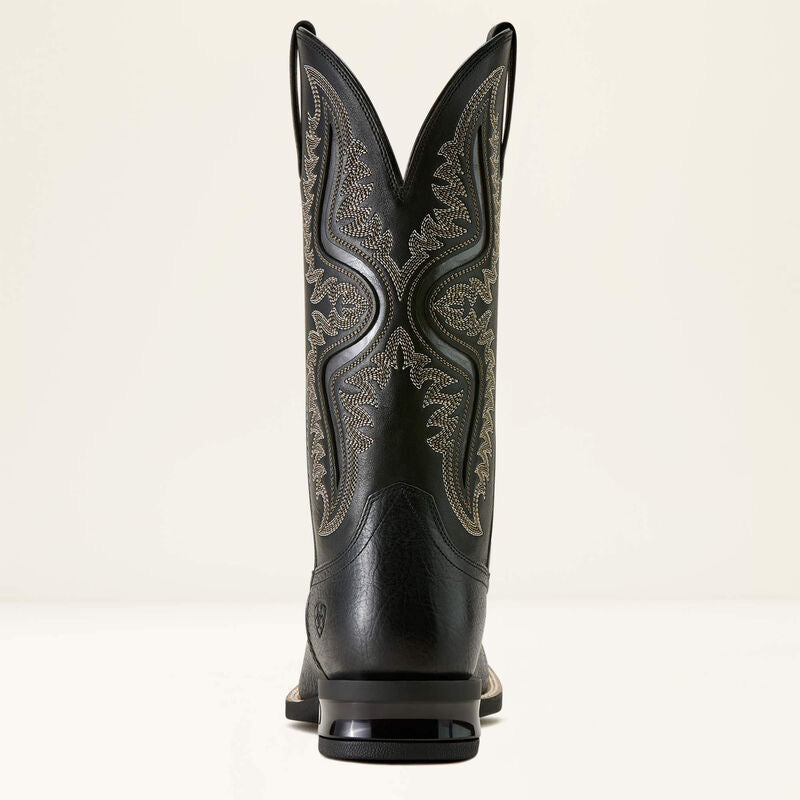 Leather Embroidered Boots With Soft Cushioned Sole