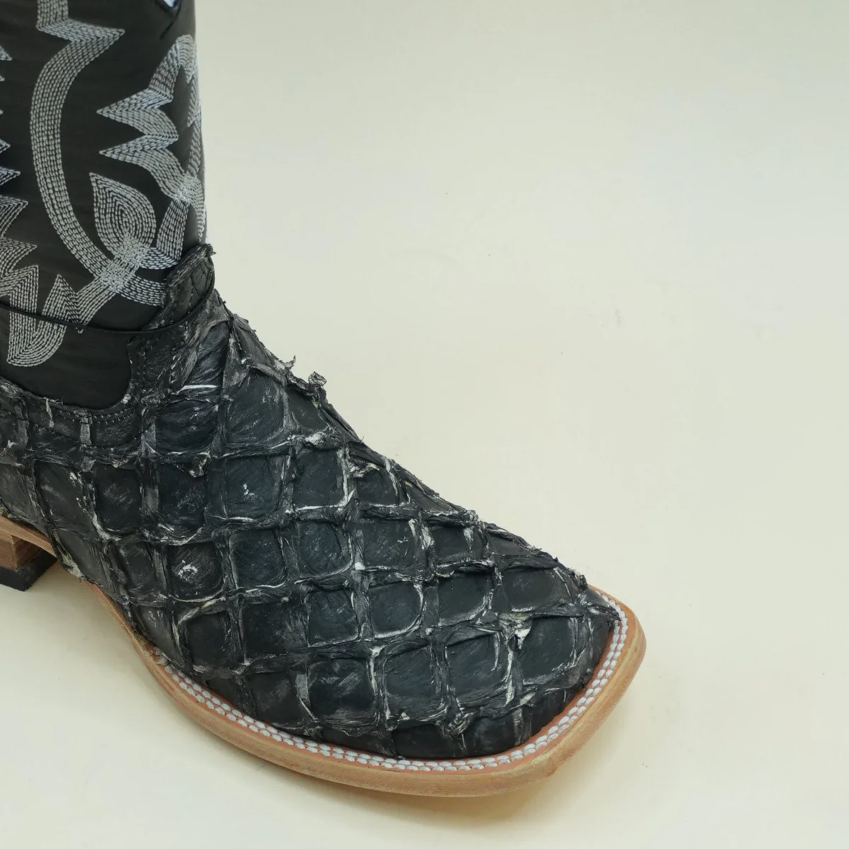 Exotic Fish Boots - Black - Square Toe