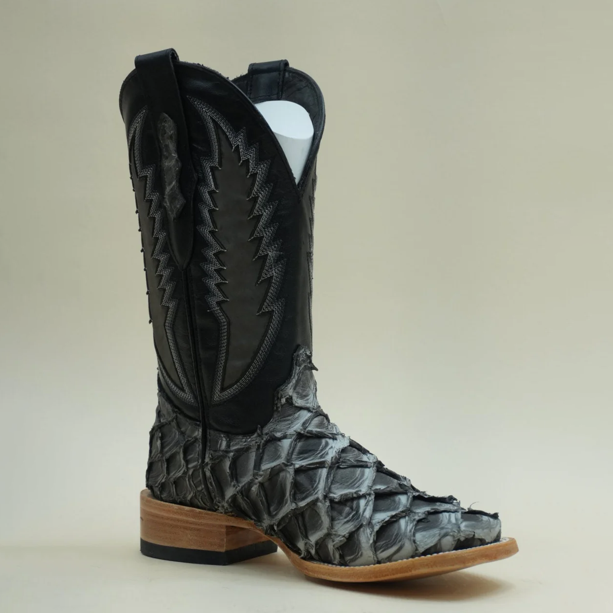 Exotic Fish Boots - Grey Eclipse - Square Toe