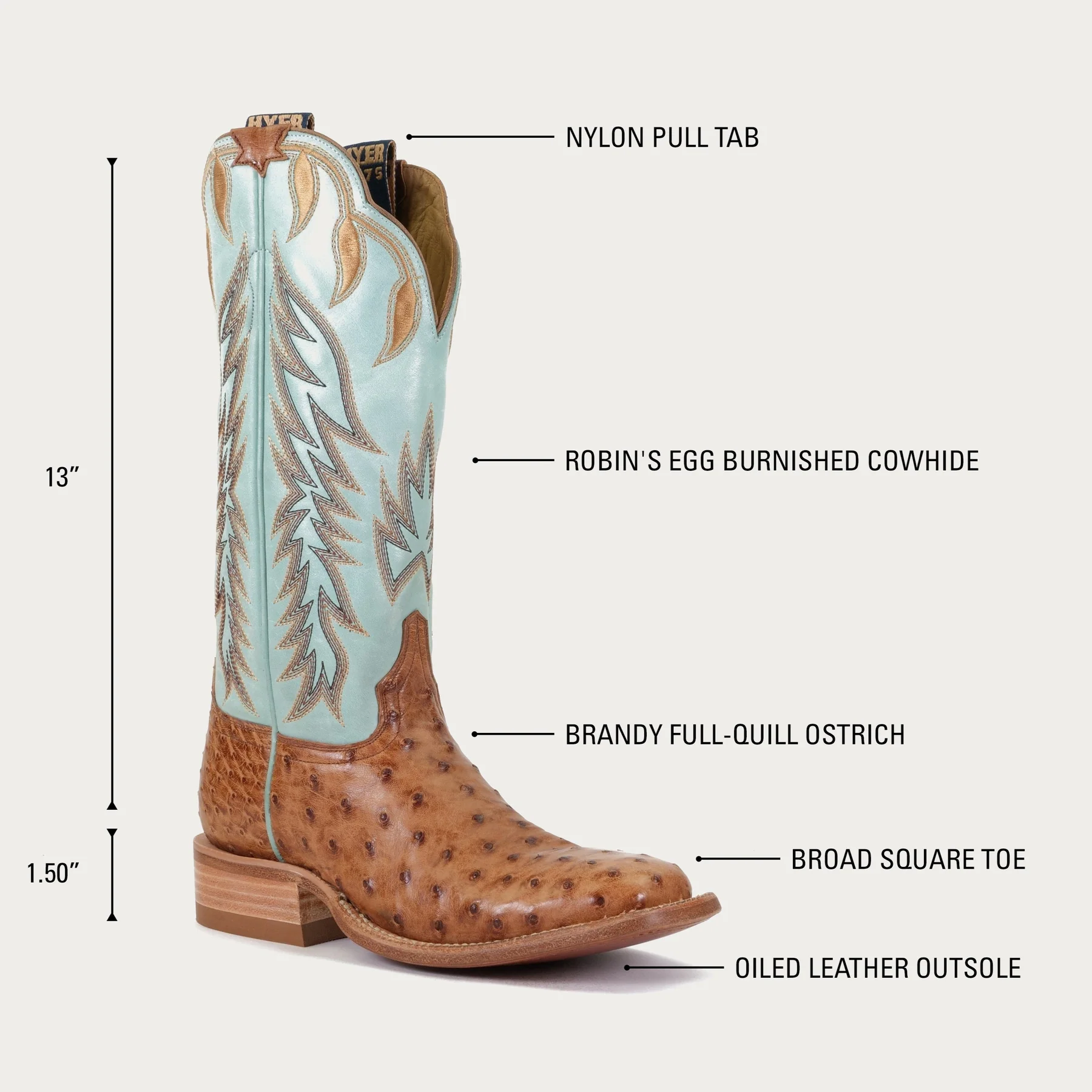 Sierra Ostrich Cowboy Boots
