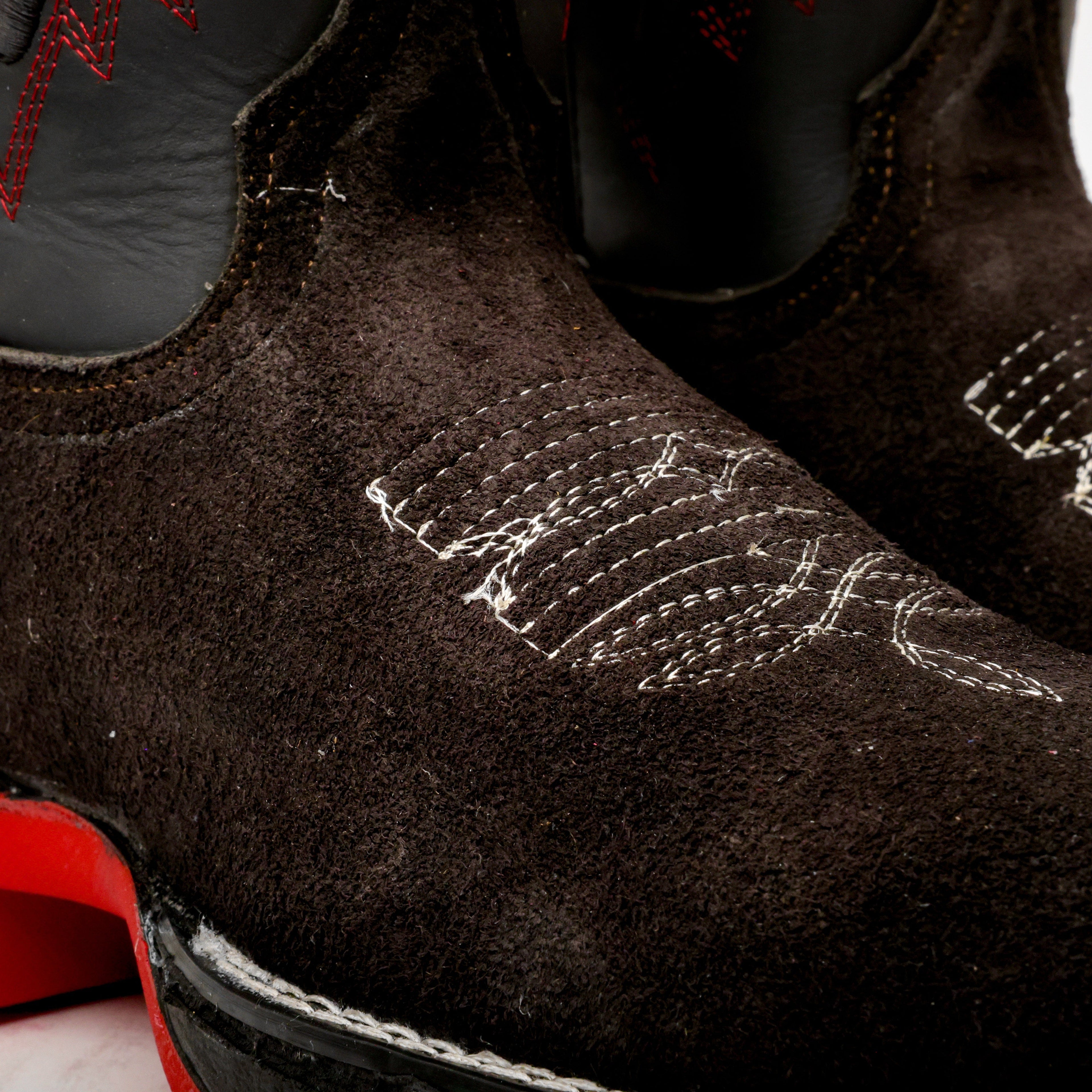 Black Rough-Out Leather Boots With 3D Lightweight Sole - Composite Toe