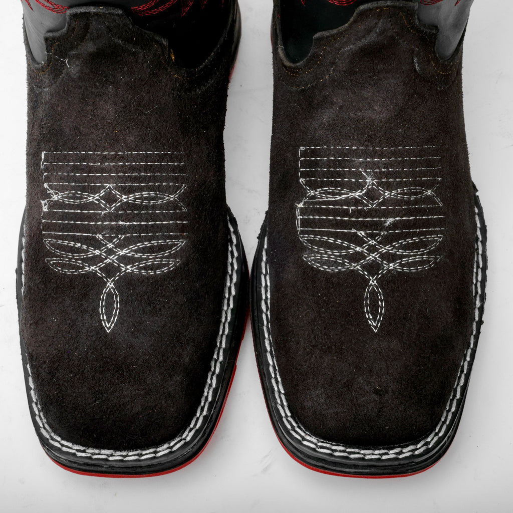 Black Rough-Out Leather Boots With 3D Lightweight Sole - Composite Toe