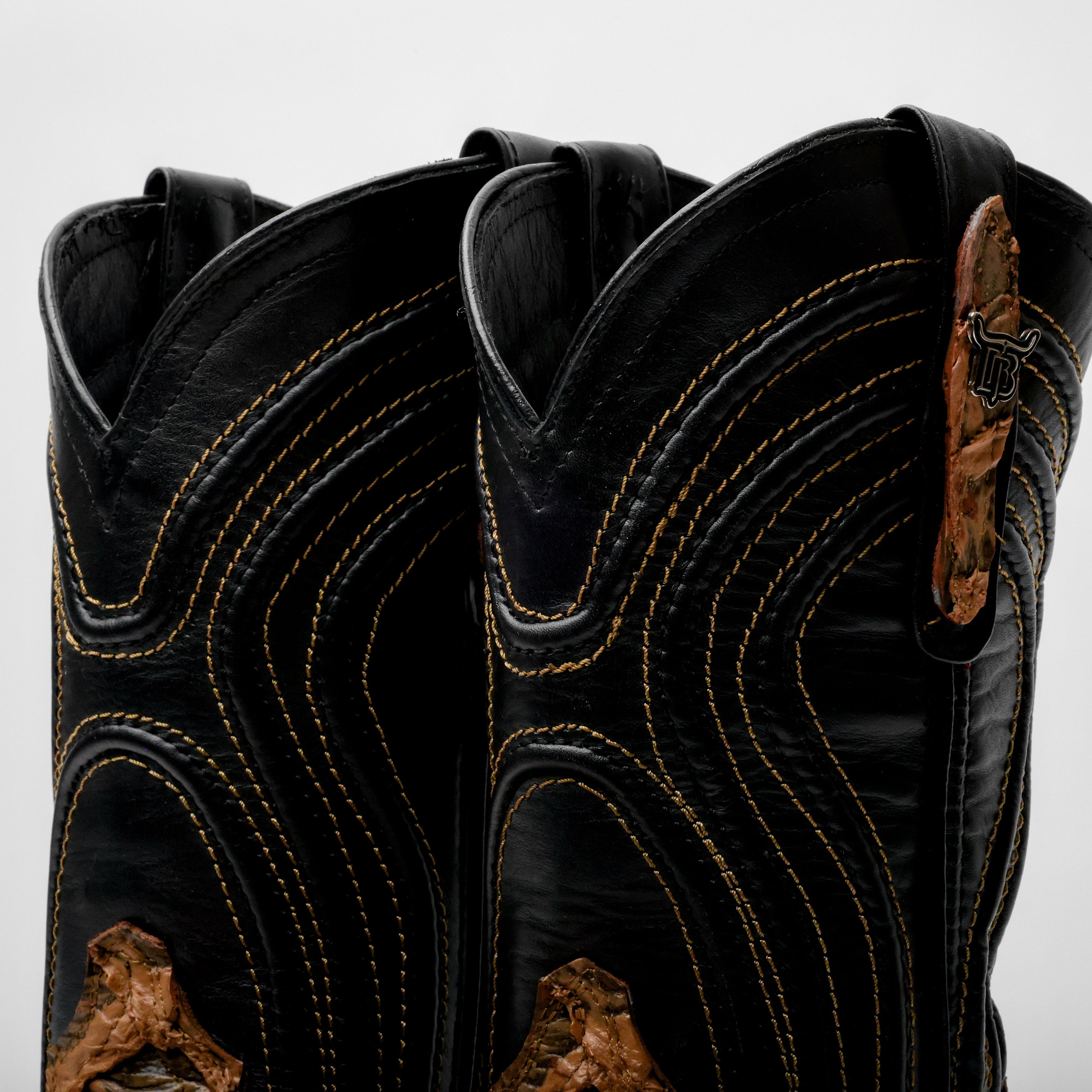 Light Brown Rustic Jumbo Pirarusu Leather Boots