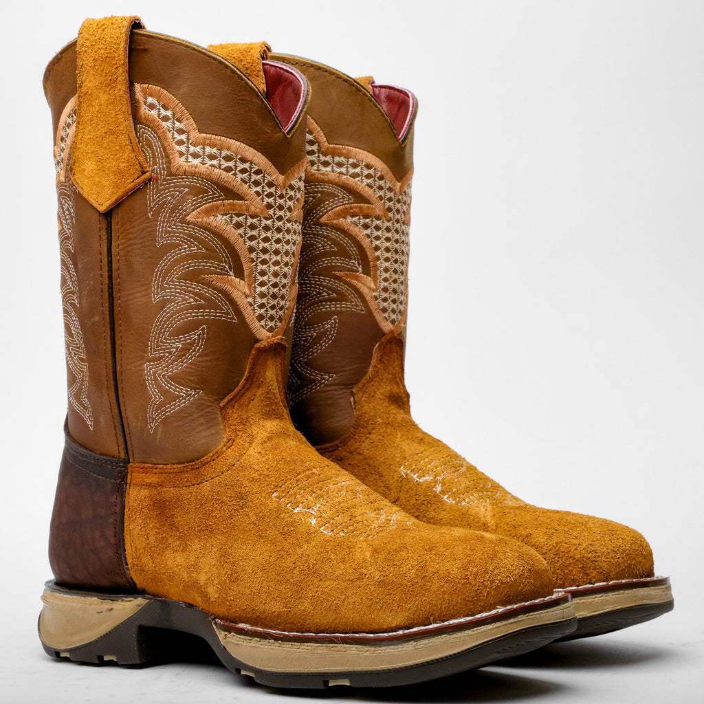 Honey Rough-Out Leather Boots With 3D Lightweight Sole - Composite Toe