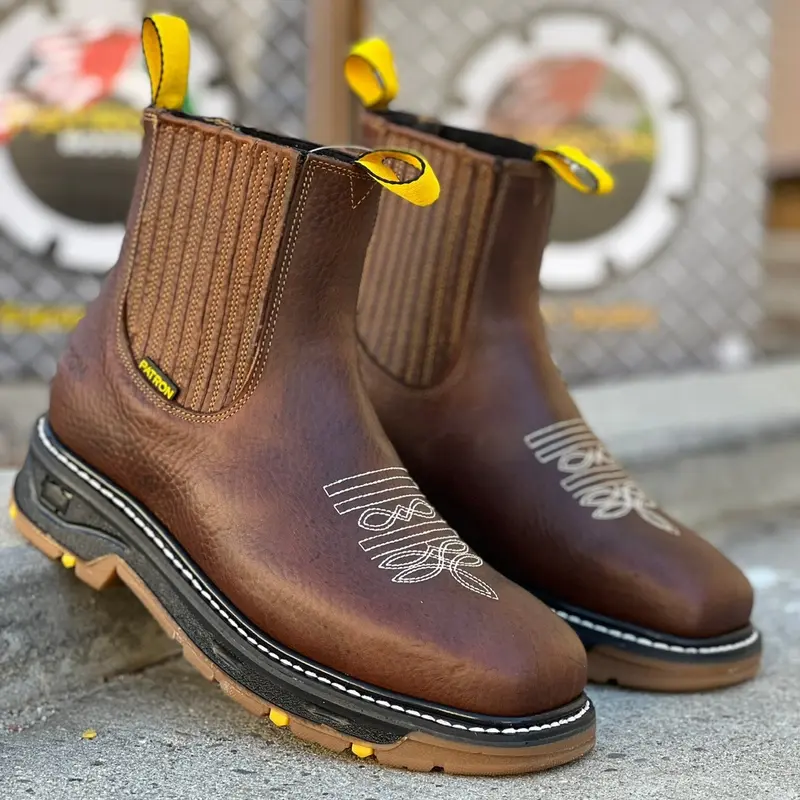 Heavy-Duty Western Pull-On Work Boots