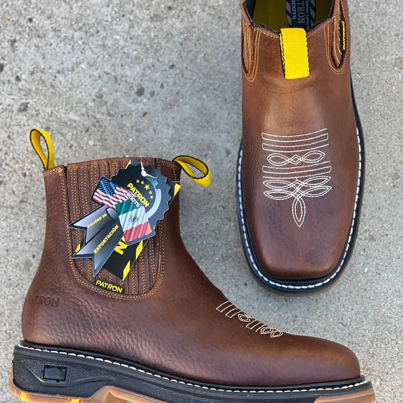 Heavy-Duty Western Pull-On Work Boots