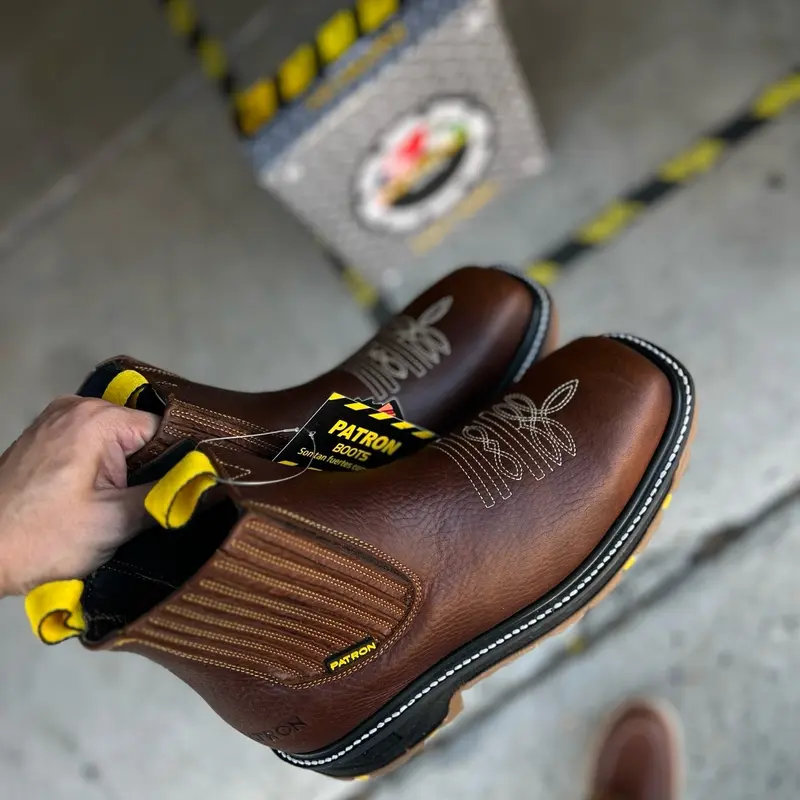 Heavy-Duty Western Pull-On Work Boots