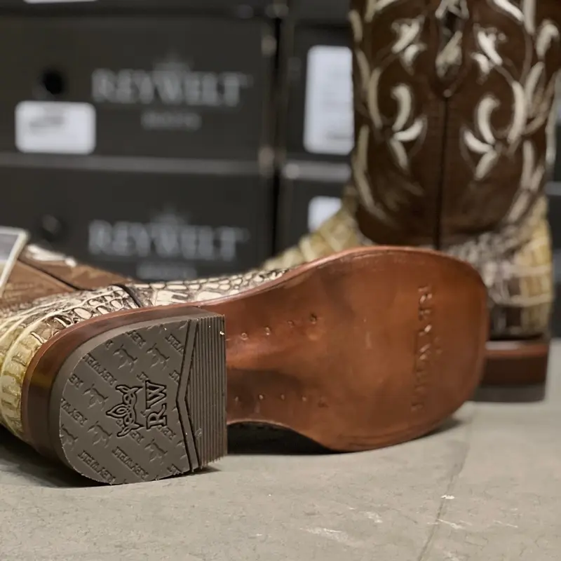 Premium Exotic Gator-Print Western Boots