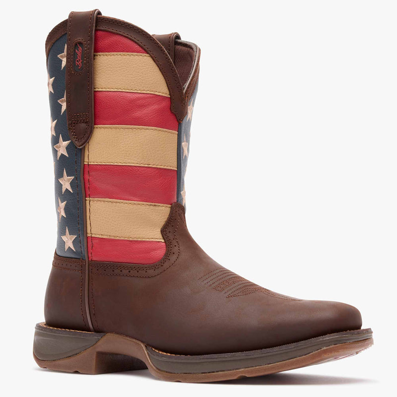 Patriotic Pull-On Western Flag Boot