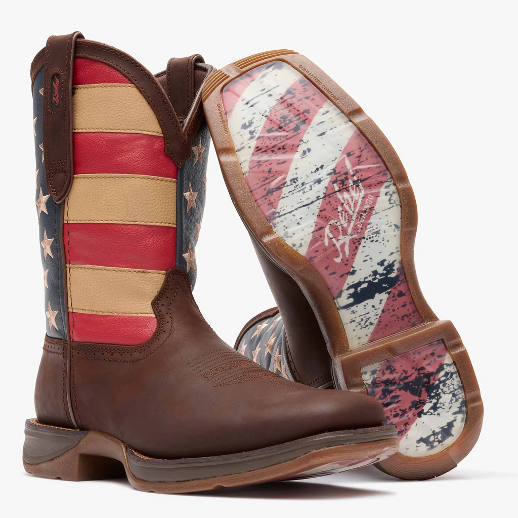 Patriotic Pull-On Western Flag Boot