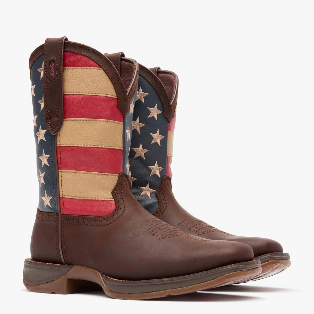 Patriotic Pull-On Western Flag Boot