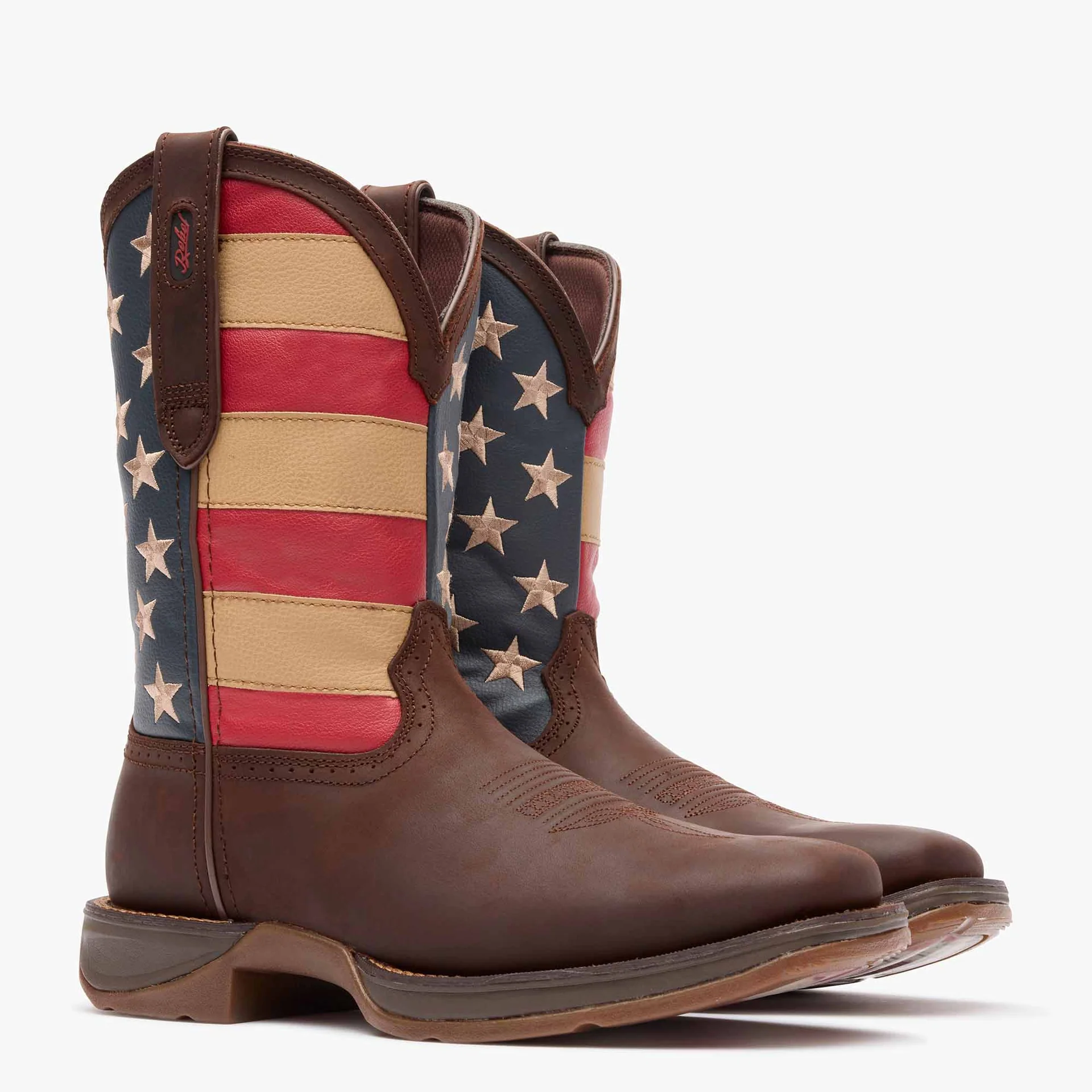 Patriotic Pull-On Western Flag Boot