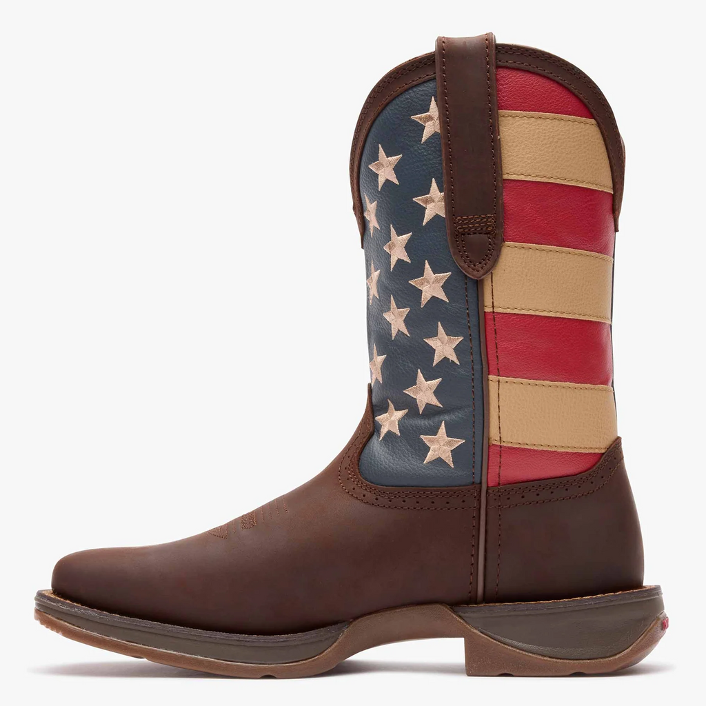 Patriotic Pull-On Western Flag Boot