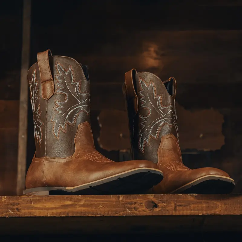 Slip Resistant Exotic Western Boots - Square Toe
