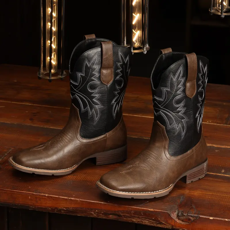 Slip Resistant Exotic Western Boots - Square Toe