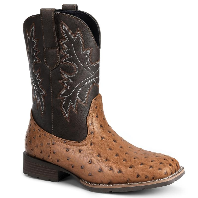 Slip Resistant Exotic Western Boots - Square Toe